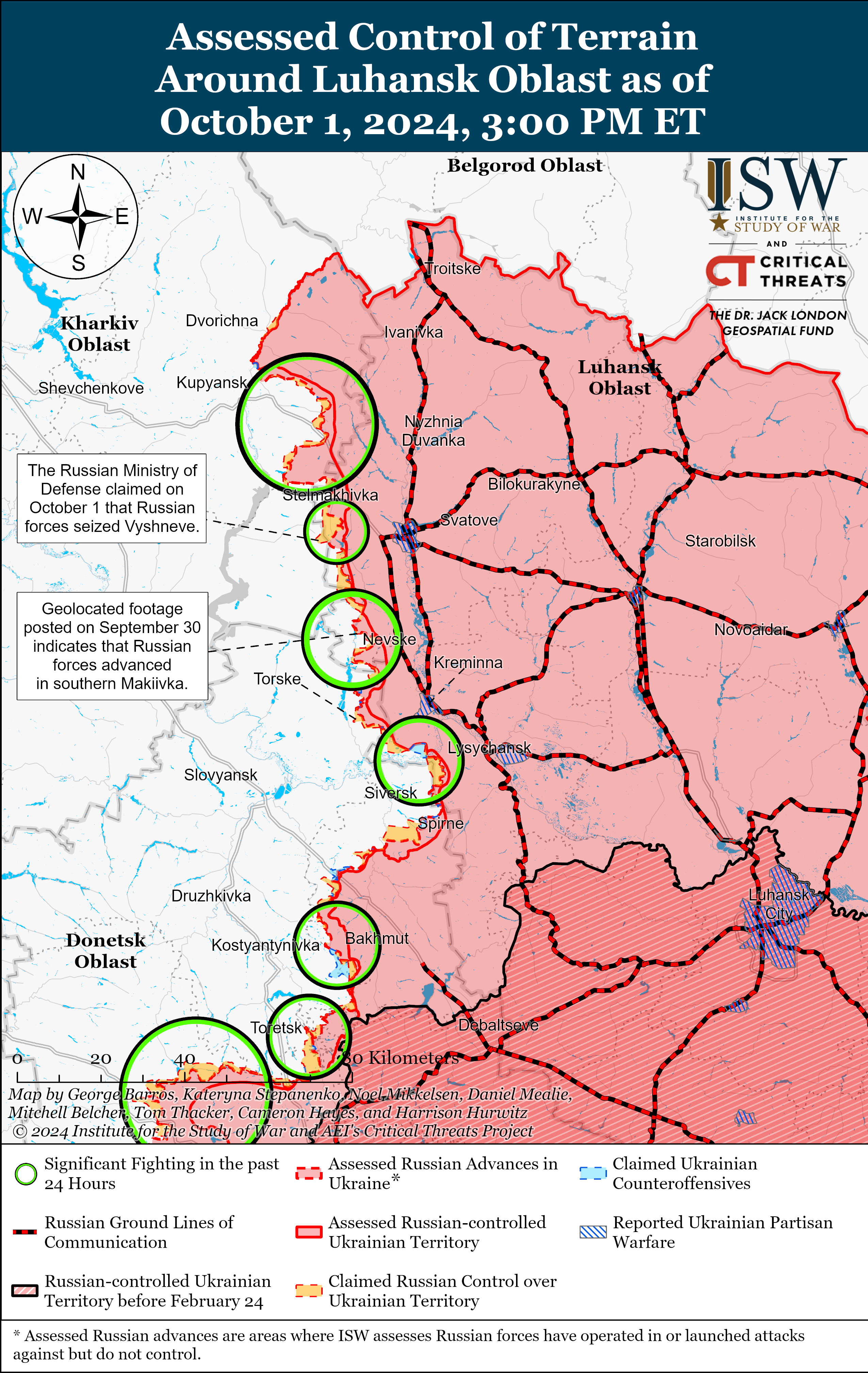 ISW Blog: Russian Offensive Campaign Assessment, October 1, 2024